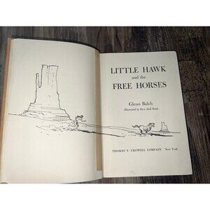 Little Hawk and the Horses 1957 First Edition ~ Glenn Balch ~ Ezra Jack Keats